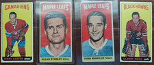1964-65 Topps Lot Of 4 Mahovlich, Hall, Allan Stanley, Harper Good