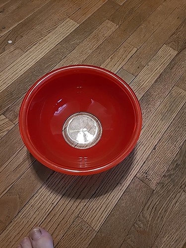 Vintage PYREX Primary Colors Set Of 4 Glass Clear Bottom Nesting Bowls. - Picture 10 of 19
