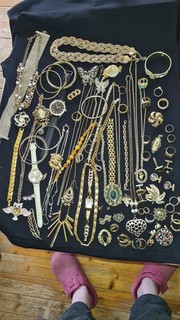 Vintage Konvolut Schmuck Sammlung Modeschmuck Ketten etc. Basteln Alt