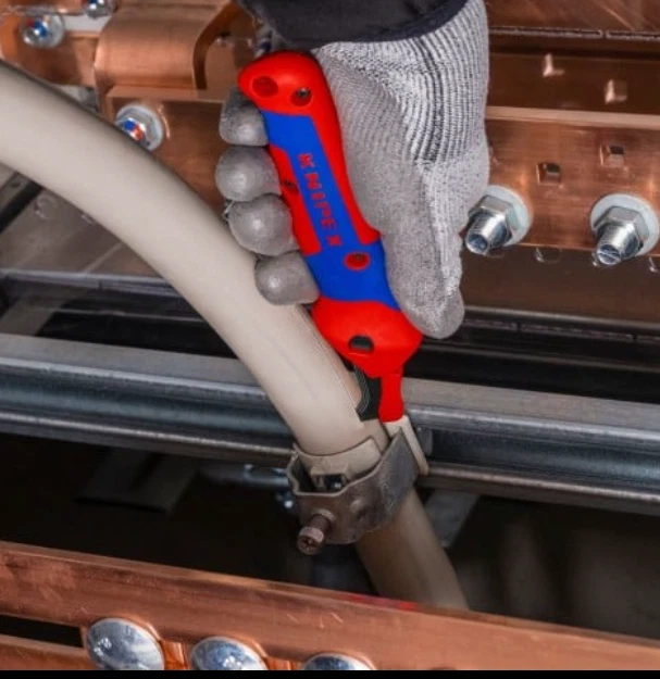 Cuchillo de funda de cable de trinquete KNIPEX 16 50 145 SBA - Hoja utilitaria plegable de 5,75" Foto 2 de 4