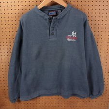 vtg 90s New York Yankees 1996 World Series Champions henley sweatshirt LARGE