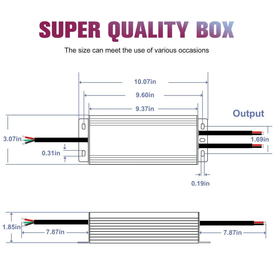 150W Triac Dimmable LED Driver,Power Supply,AC 120V to DC 24V Transformer,Com... - Image 3 of 4
