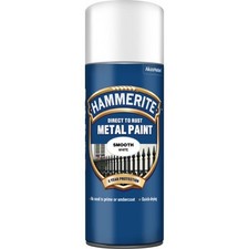 Hammerite WHITE 400ml Direct To Rust Smooth Quick Drying Spray Paint