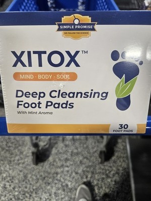 New/Sealed XITOX Deep Cleansing Foot Pads Mint Aroma-30 PADS * Exp. 11/2022