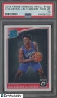 2018 Donruss Optic #162 Shai Gilgeous-Alexander RC Rated Rookie PSA 10