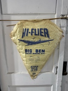 2 VINTAGE HI-FLIER KITES DECATUR, ILLINOIS BIG BEN & HI-FLIER. FREE SHIPPING NOS