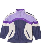 LOTTO Womens Tracksuit Top Jacket UK 16 Large Navy Blue Colourblock BD37