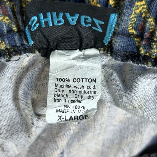 vtg SHRAGZ Funky Geometric Allover Print Boho Hippie Joggers Pants XL Cotton - Picture 5 of 6