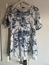 Casamia Blue and White Top Size S