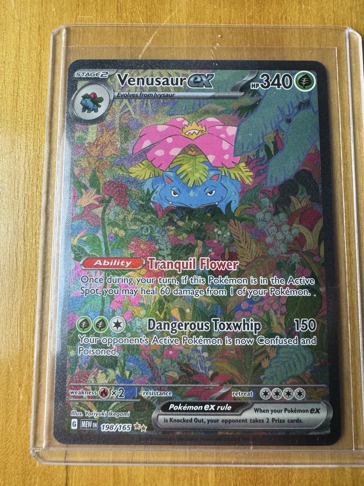 Pokémon TCG Venusaur EX Card 198/165 Scarlet & Violet 151 Sir NM Condition