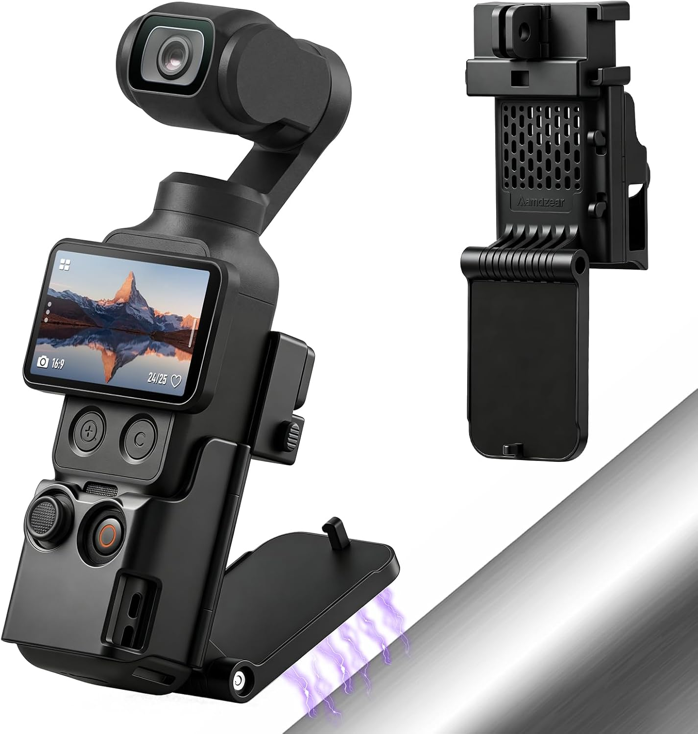 AMAZEAR Magnetic Mount Stand Compatible with DJI Osmo Pocket 4/3/Xtra Muse, Pock