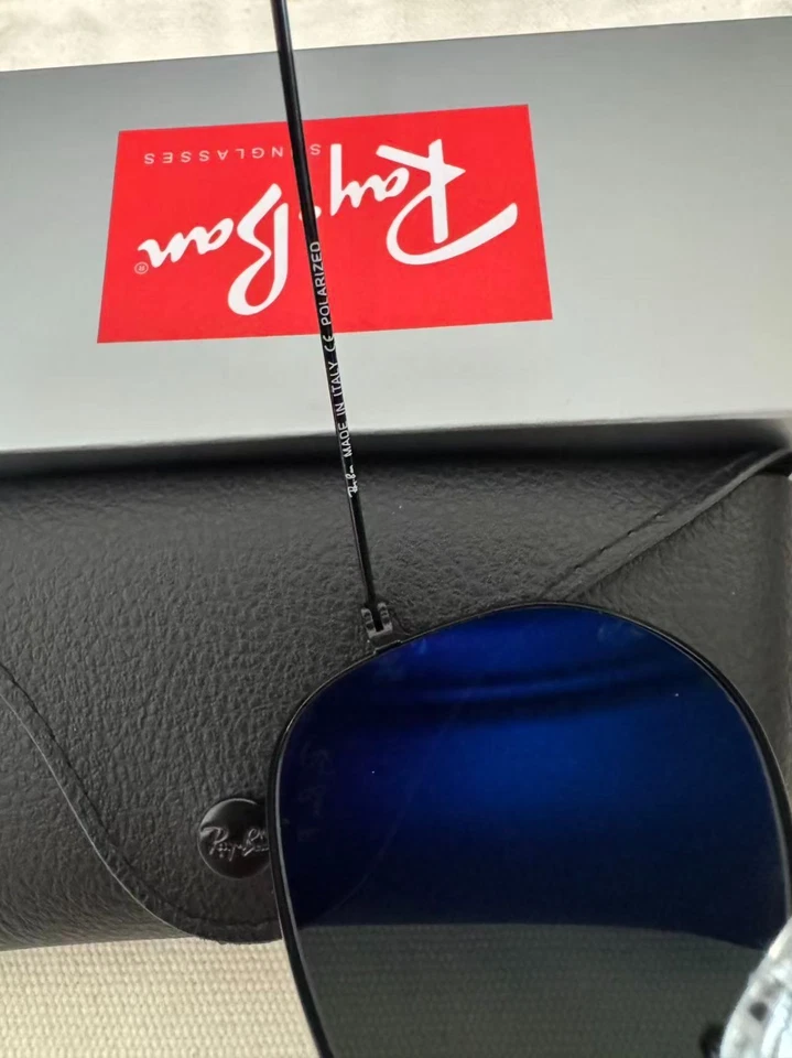 Ray-Ban RB3025 Aviator Total Black Pilot Shape Polarized Sunglasses  - image 3 of 3