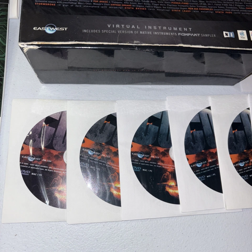 Instrumento Virtual Quantum Leap Raro Completo East West 8 - Juego de Discos en Caja Fuera de Stock Foto 4 de 4