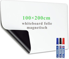 Foglio Lavagna Cancellabile Bianca, 200 × 100Cm Adesiva Lavagna Magnetica Da Par