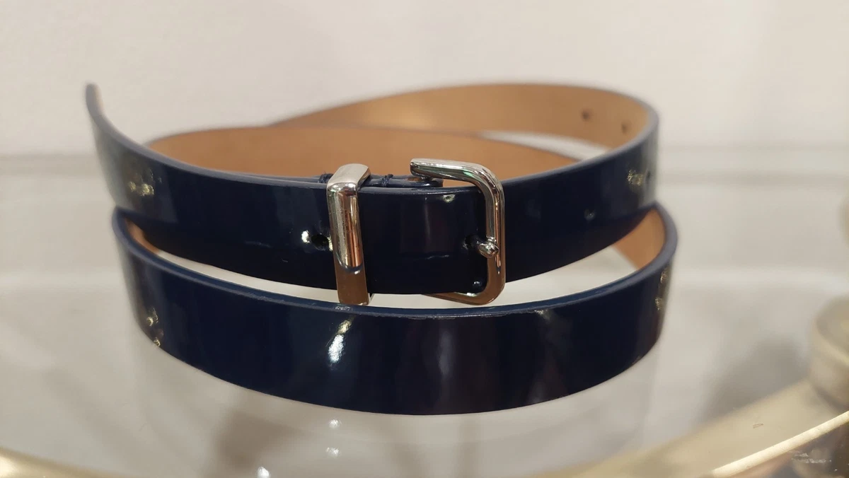Blue Patent Leather Solid Belts for Women for sale | eBay