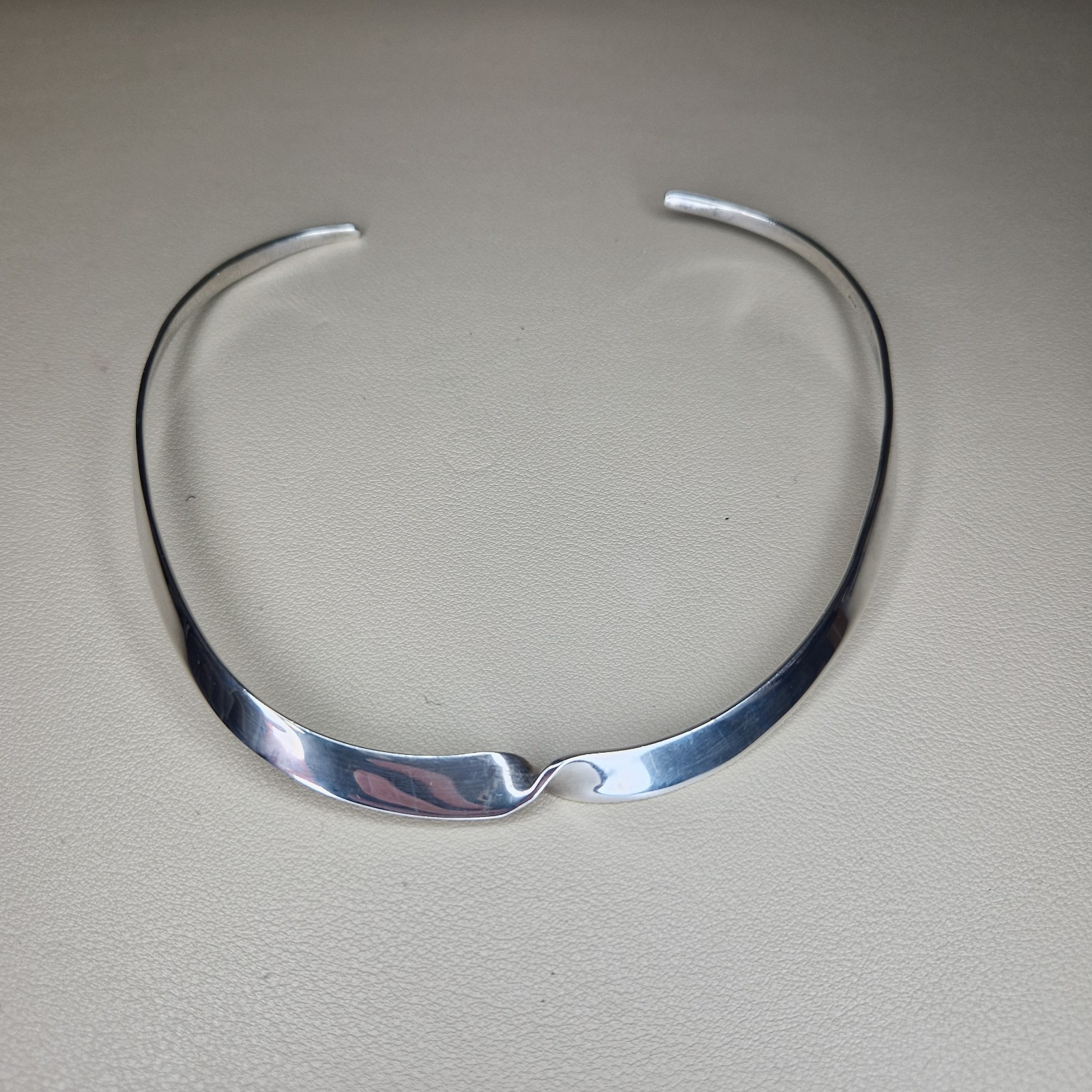 Sterling Silver 925 Solid Torque Choker Necklace … - image 9