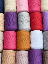 NEW Silky Polyester Flat Cord Approx 5mm Crochet Macrame Knitting Bags Rugs DIY