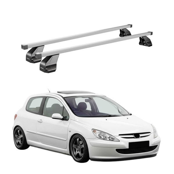 Menabo DachträGer GrundtäGer FüR Peugeot 307 2001-2008 3-Trg 75Kg Stahl Grau 2X-image