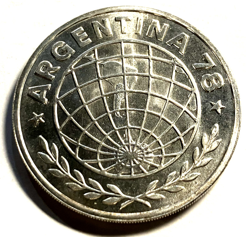 elf Argentina 3,000 Pesos 1978 World Cup Soccer Silver Proof