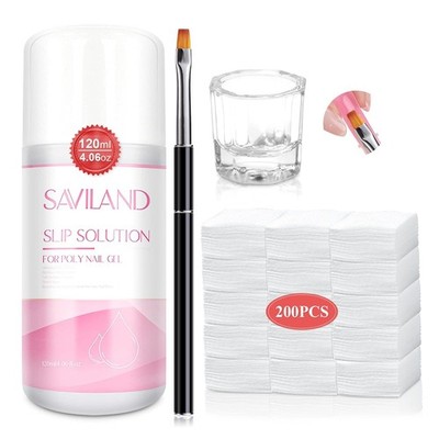 Saviland Poly Gel Set Slip Solution 120ml Nail Kit Zubehör