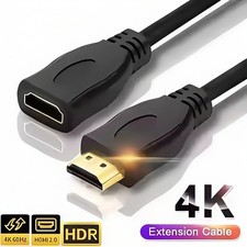 HDMI EXTENSION Cable Male Plug to Female Socket Lead to extend TV HDMI cable UK