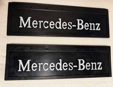 MERCEDES Lorry HGV Truck Mudflaps 200x650 Pair Rubber Mud Flaps Embossed Logo