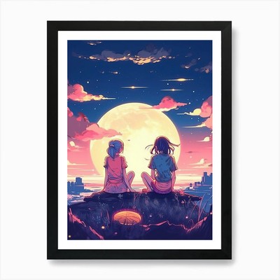 Lofi Girls 11 Art Print Framed Wall Art Poster Canvas Print Picture