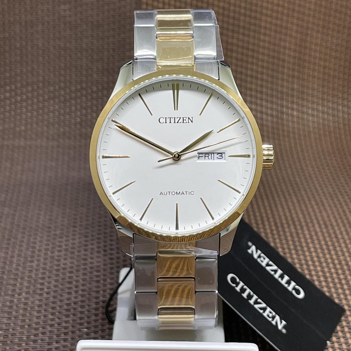 Citizen NH8356-87A Men Automatic Stainless Steel Analog White Day