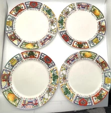 Tabletops Unlimited Happy Everything Salad Plates Set of 4 With Holiday Themes