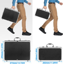 Professional Microphone Case Hard Shell Carrying for 2 Wireless Mics Aluminum