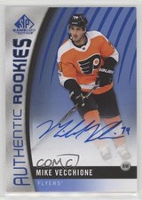 2017-18 SP Game Used Authentic Rookies Blue Auto Mike Vecchione #111 Auto 1i6x