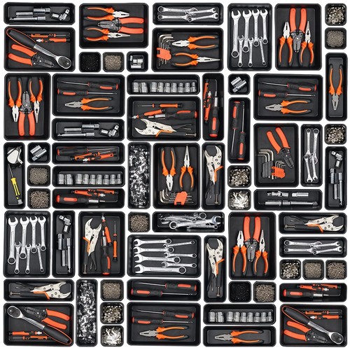 45 Pack Tool Box Organizer Tray Divider, Toolbox Desk Drawer Organizer,Garage...