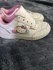 Hello Kitty Sanrio Casual Court Sneakers Shoes Pink/White Size 1