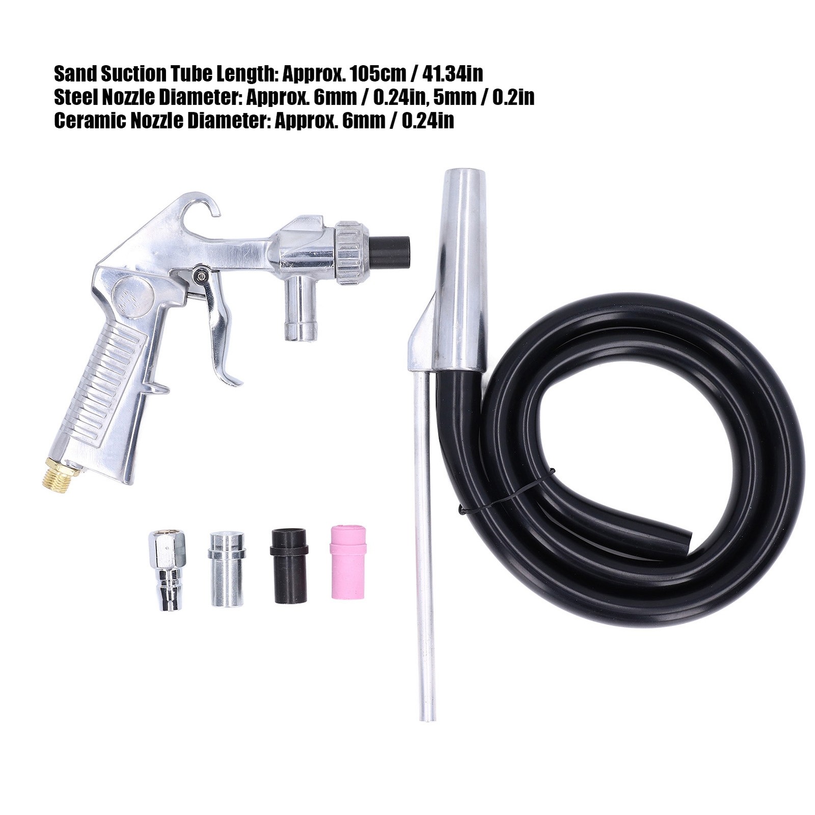 Sandblaster Sand Blaster Sandblasting Spray Gun Tool Set Kit With Nozzle For