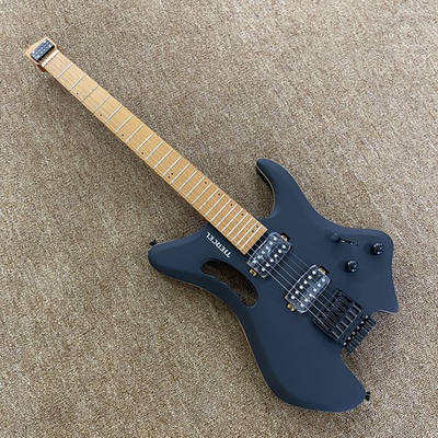 #ad Matte black headless electric guitar solid body black accessories in stock $212.50