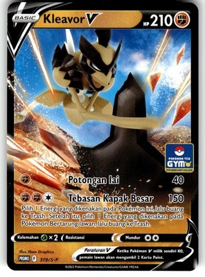 2021 Pokemon Indonesian GYM Promo Card 319/S-P Kleavor V