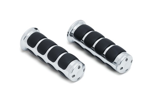 Kuryakyn 6236 Chrome ISO Hand Grips for Honda & Triumph