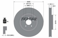 Textar 92199105 Bremsscheibe FüR Infiniti Passend FüR Nissan
