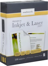 Inkjet & Laser Printer Paper, 8.5" X 11", 28 Lb., Radiant White, 550 Sheets (917