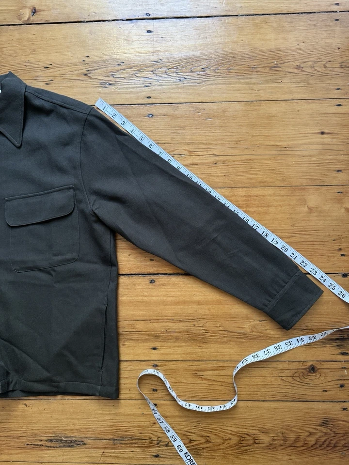 3Sixteen Gabardine Wool Western Overshirt Forest Green, Size M - Image 4 of 4