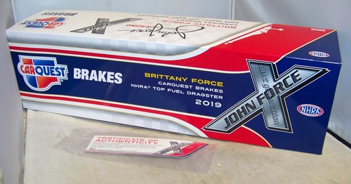 1:24 2019 AUTO WORLD NHRA TOP FUEL DRAGSTER BRITTANY FORCE CARQUEST BRAKES NIB - Picture 7 of 11