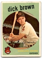 1959 Topps (a) Dick Brown Cleveland Indians #61