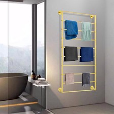 10-Tier Wall-Mounted Scarf Rack for Towels and Accessories Storage