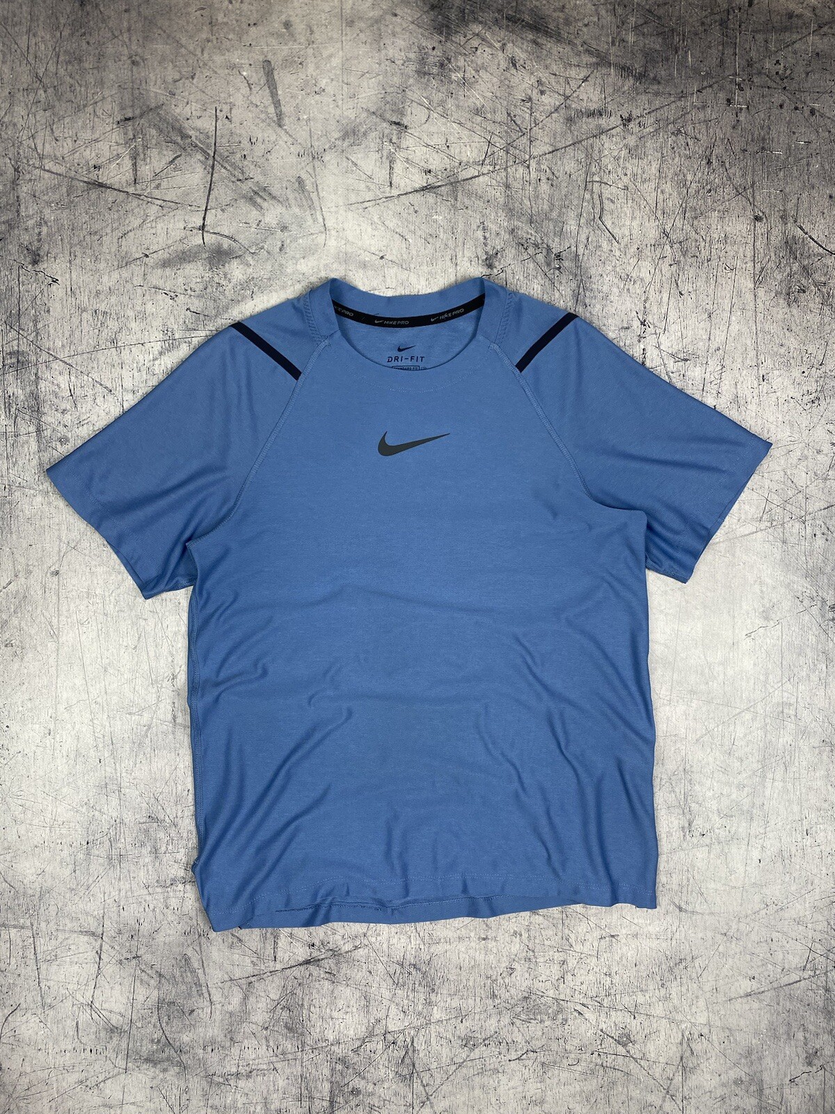Nike Pro Dri-Fit  Blue Training Gym Sports T Shirt tee Size M