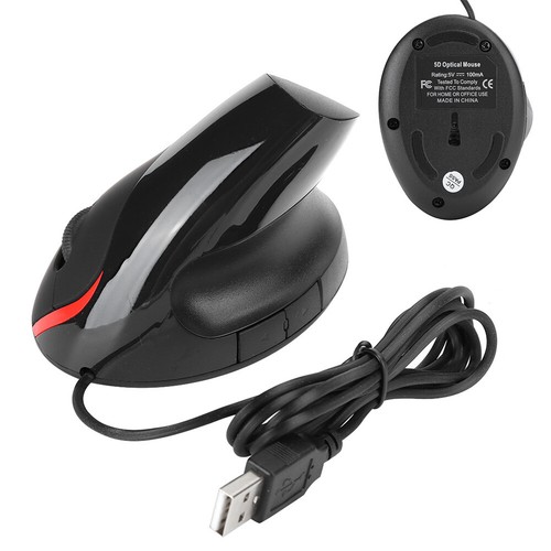 Optical Vertical Mouse Ergonomic Rechargeable USB Receiver Office Wired Mouse - Picture 2 of 11