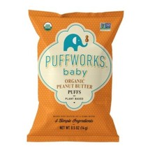 Baby Organic Peanut Butter Puffs, Perfect for Early Peanut Introduction, Plan...