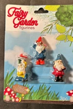 3 PCs Fairy Garden Gnomes Dwarfs Statue Gifts Decor 1 & 1/2”