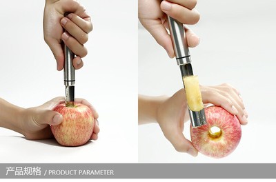 Fruit Core Seed Remover Apple Pear Corer Slicer Kitchen Stainless Steel Tool Uk Ebay