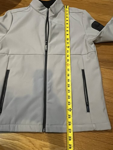 DKNY Mens S Gray Jacket Full Zip Fleece Lined Mock Neck Regular Fit - Picture 10 of 12