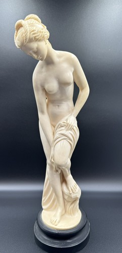 A. Santini Sculpture Of Naked Woman Bathing 15” Made in Italy - 第 1/12 張圖片